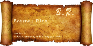 Breznay Rita névjegykártya